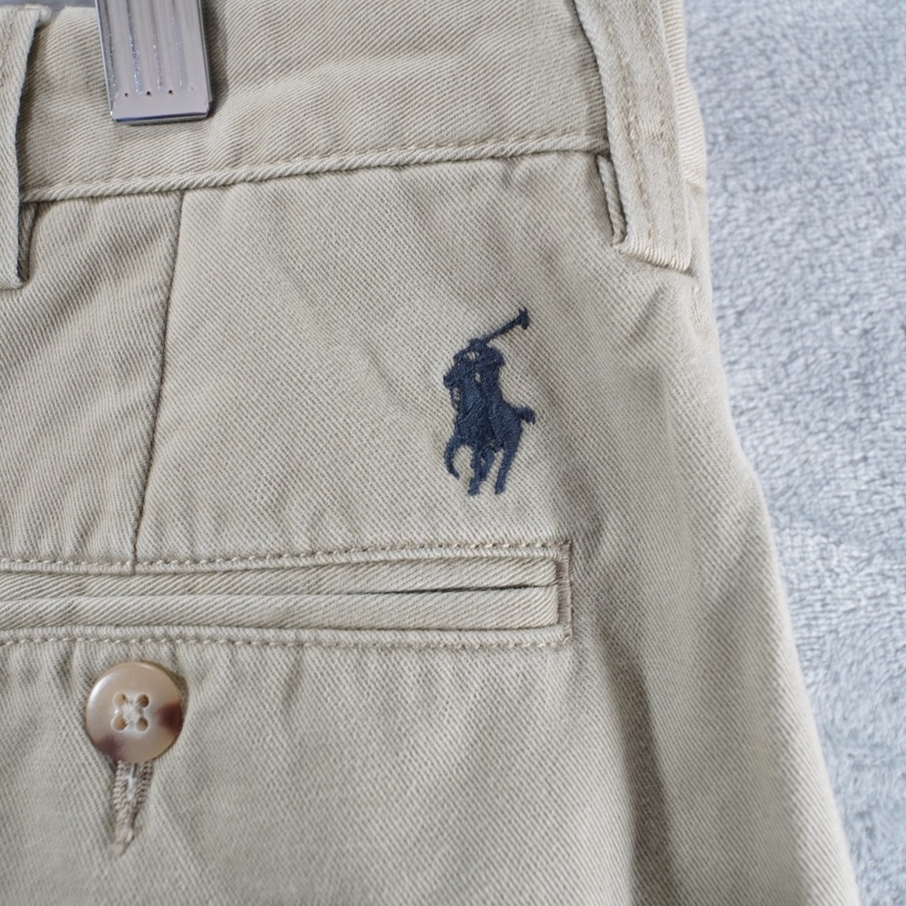 VTG Polo Ralph Lauren Ethan Pleated Chinos Mens35 Tan 100% Cotton 90s Classic - Picture 5 of 16